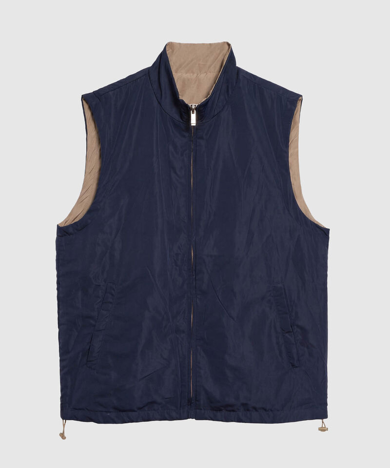 Chaleco Reversible con Cuello Alto para Hombre