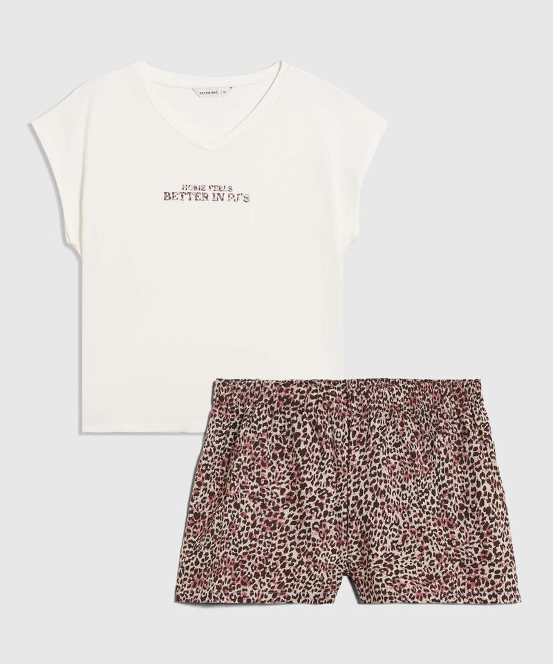 Pijama Short Con Cuello En V Para Mujer
