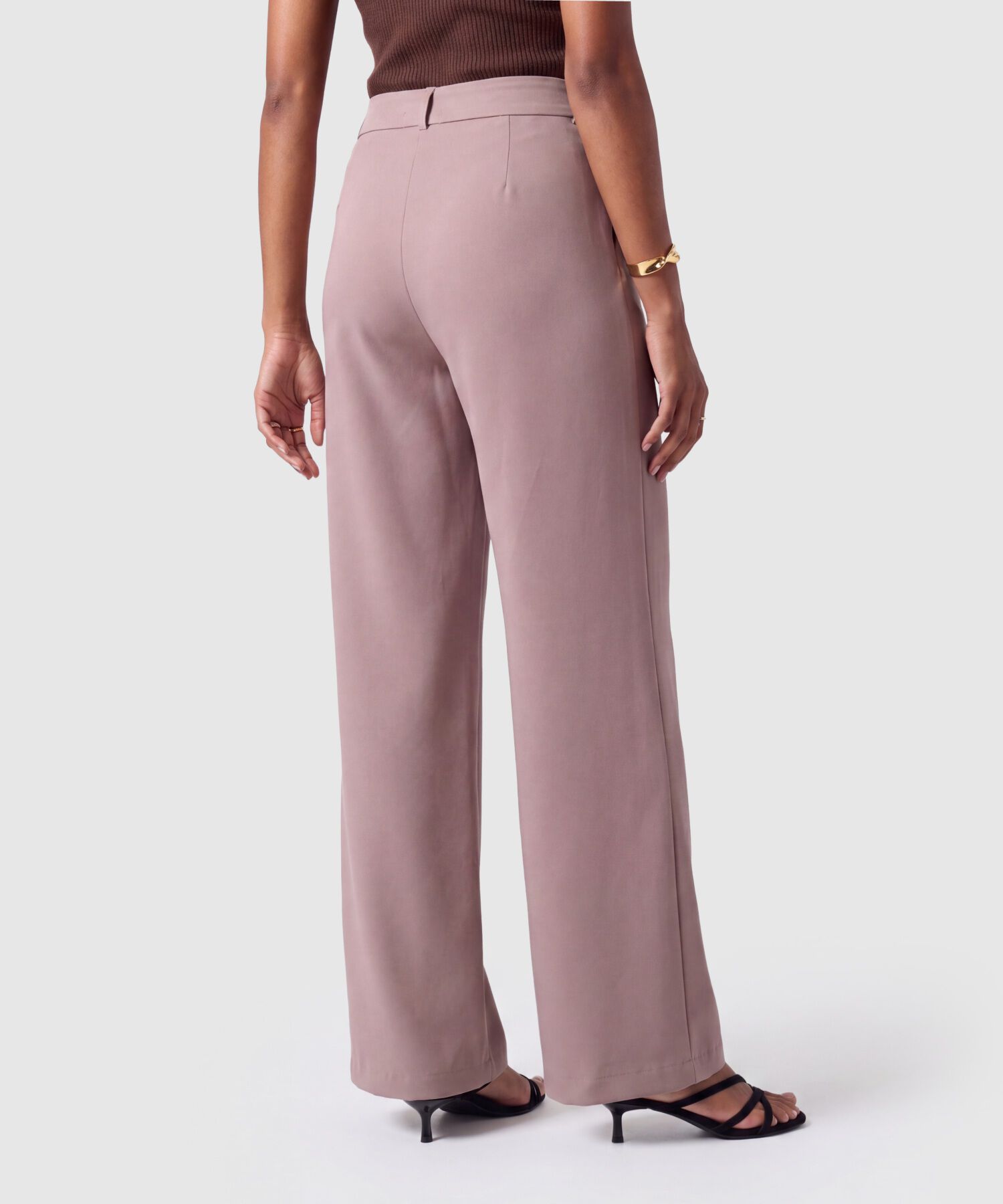 Pantal&oacute;n Wide Leg Con Costura Mujer
