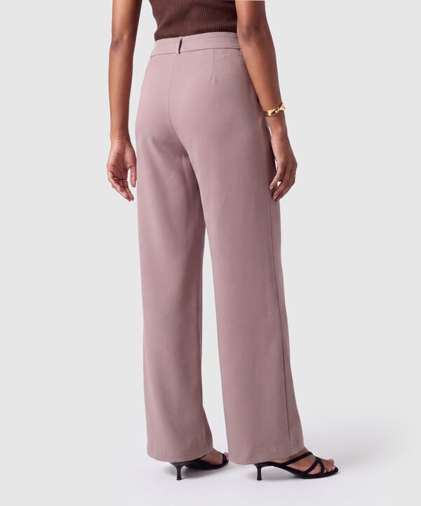 Pantal&oacute;n Wide Leg Con Costura Mujer