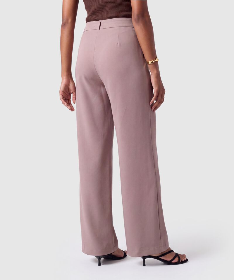Pantal&oacute;n Wide Leg Con Costura Mujer