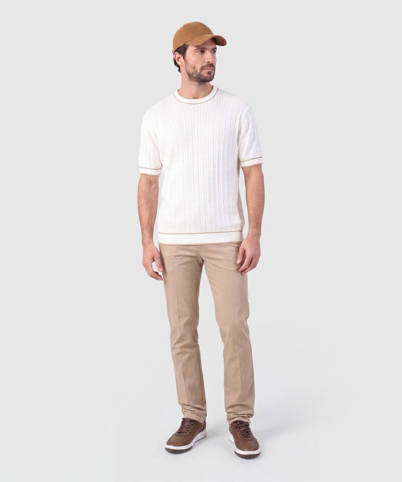 Camiseta Texturizada Manga Corta Para Hombre