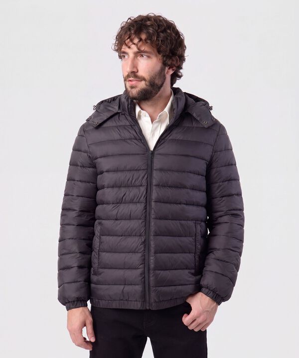 Chaqueta Acolchada Con Capota Hombre