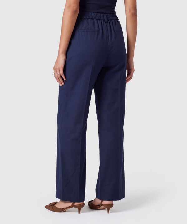 Pantal&oacute;n Bota Ancha Tiro Alto Para Mujer