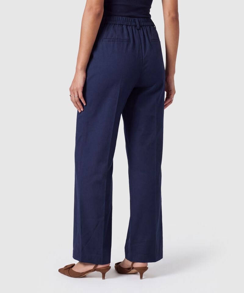 Pantal&oacute;n Bota Ancha Tiro Alto Para Mujer