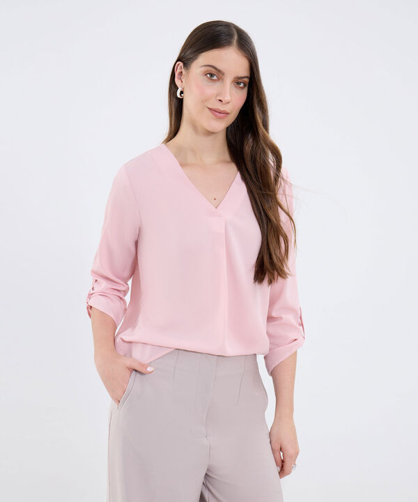 Blusa Manga ¾ Unicolor image number null
