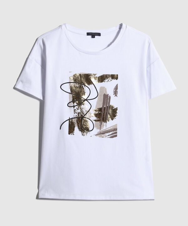 Camiseta Manga Corta Corrida Con Screen En Frente