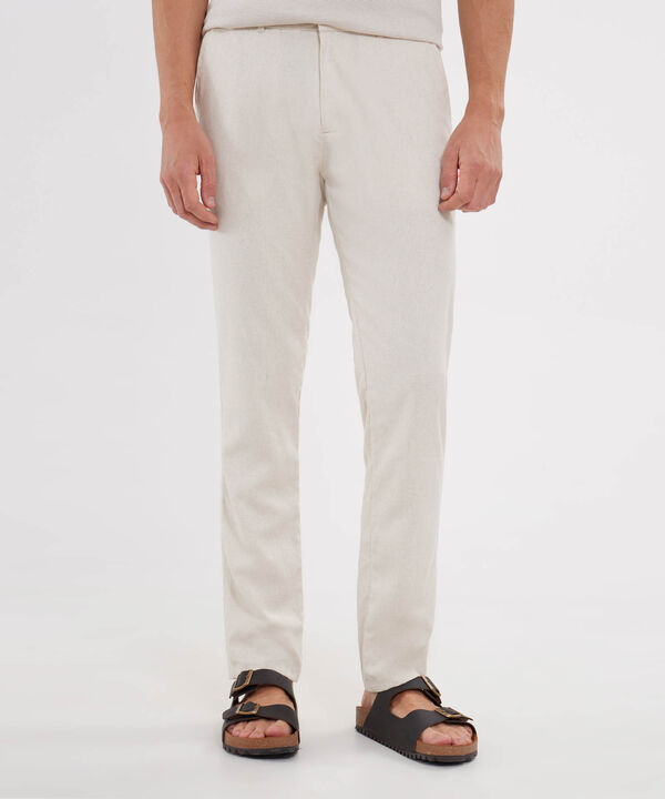 Pantalon Chino Lino Unicolor image number null