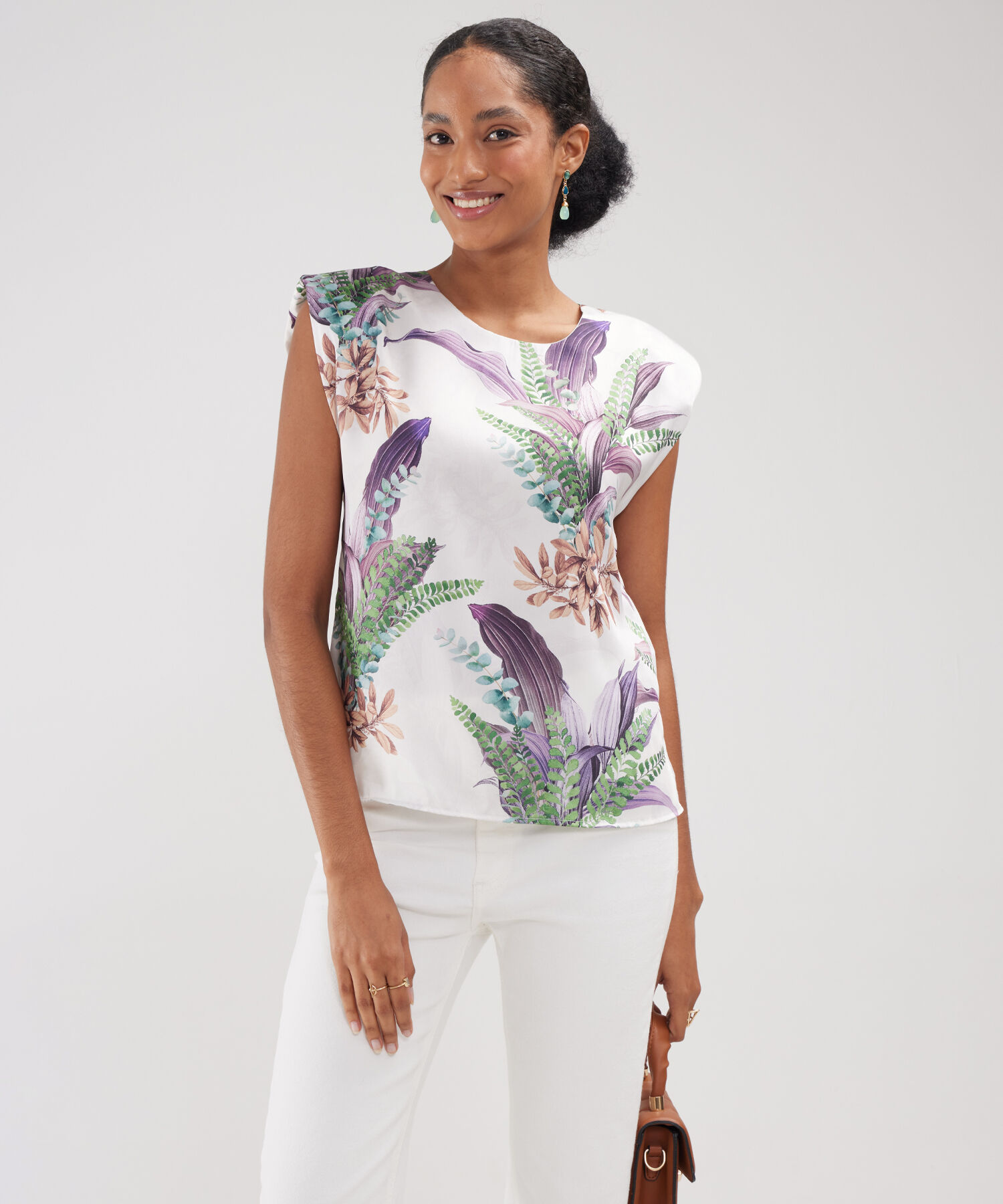 Blusa Estampada Manga Sisa