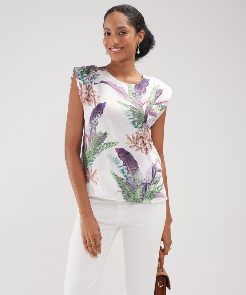 Blusa Estampada Manga Sisa
