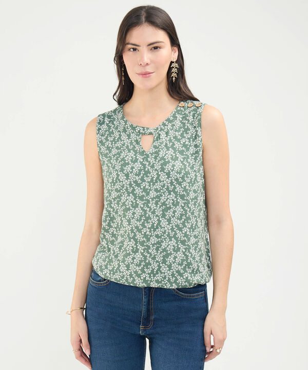 Blusa Estampada Manga Sisa