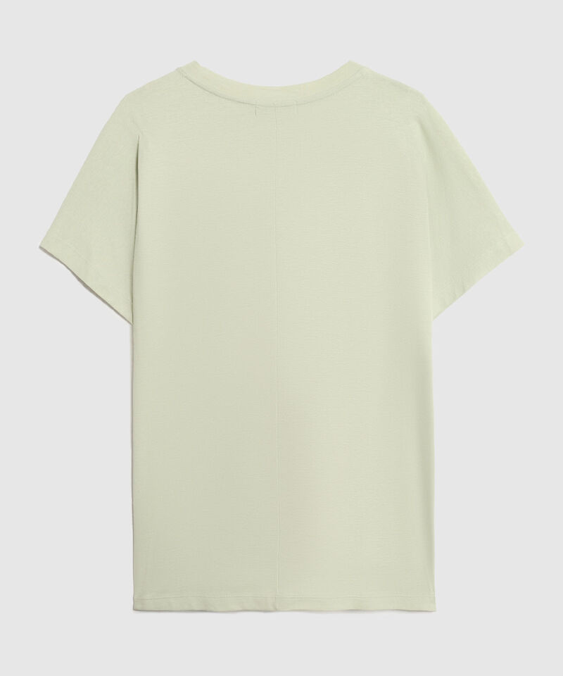 Camiseta Unicolor con Bordado Bot&aacute;nico para Mujer Curvy