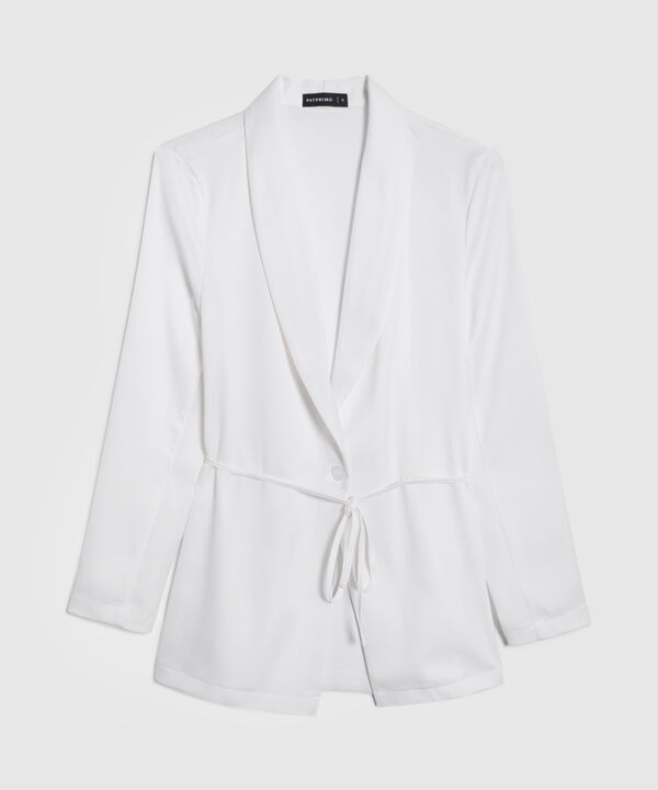 Chaqueta Unicolor Tipo Kimono