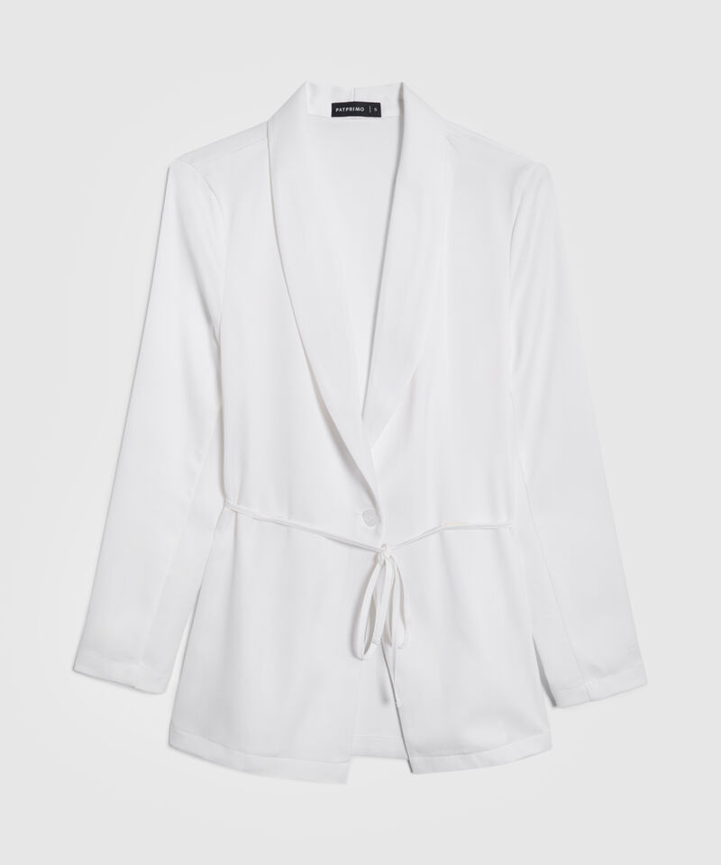 Chaqueta Unicolor Tipo Kimono