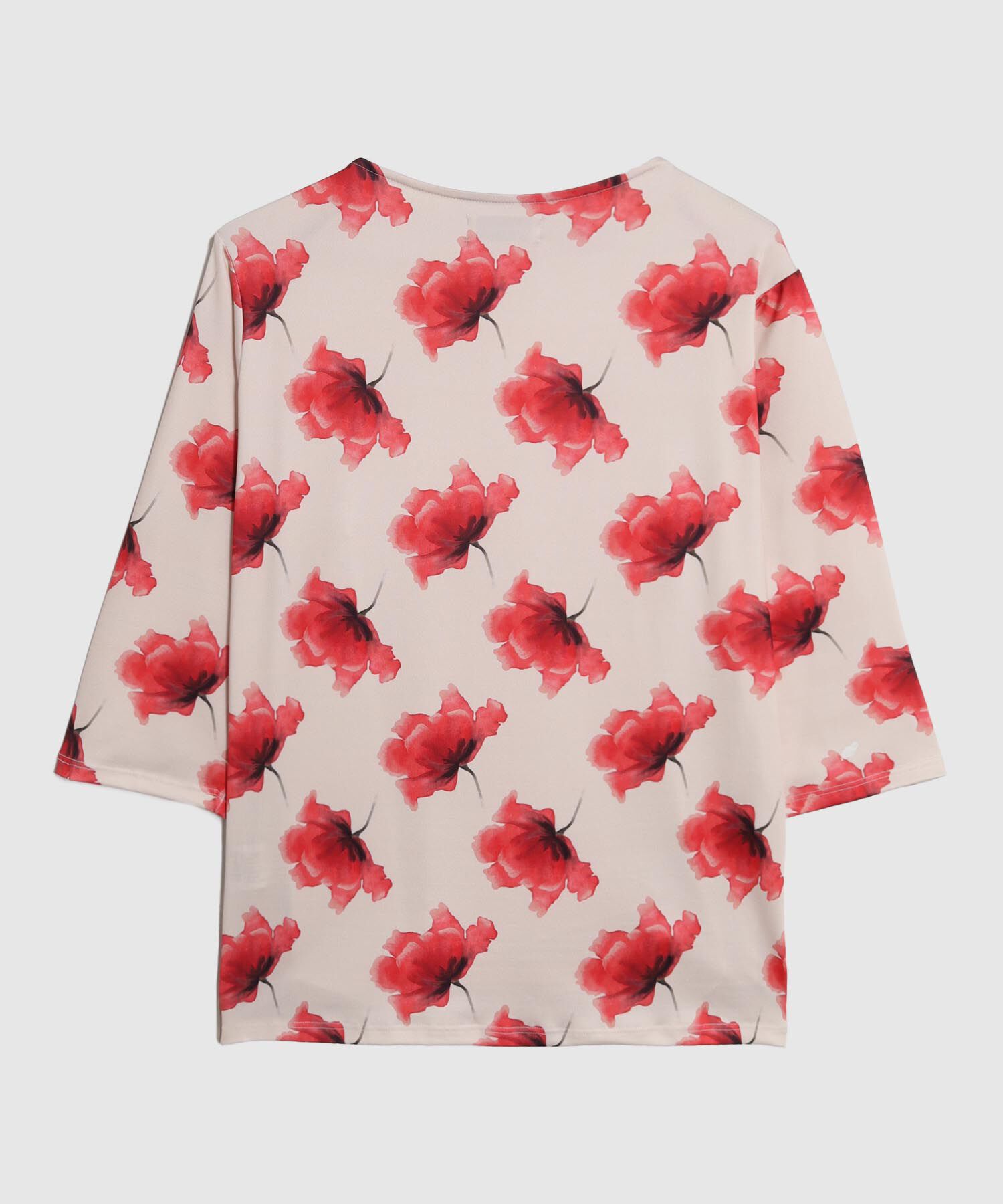 Blusa de Manga 3/4 con Botones Para Mujer Curvy