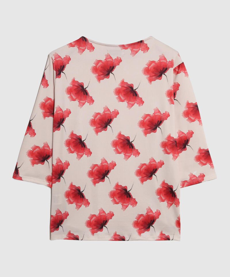 Blusa de Manga 3/4 con Botones Para Mujer Curvy
