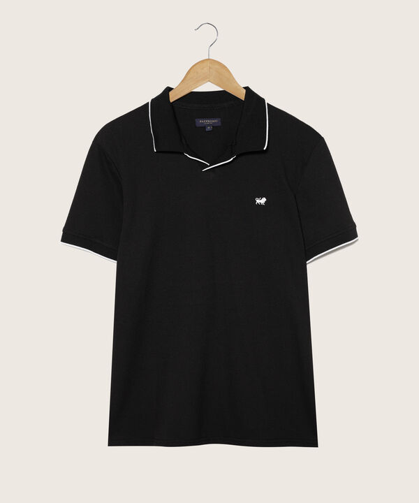 Polo Sport Unicolor, Cuello, Pechera Y Puños Tejidos Preteñidos, Silueta Slim Fit