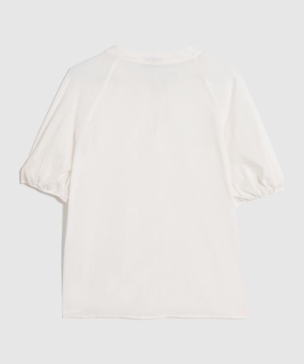 Blusa Unicolor Con Nudo En Cuello  image number null