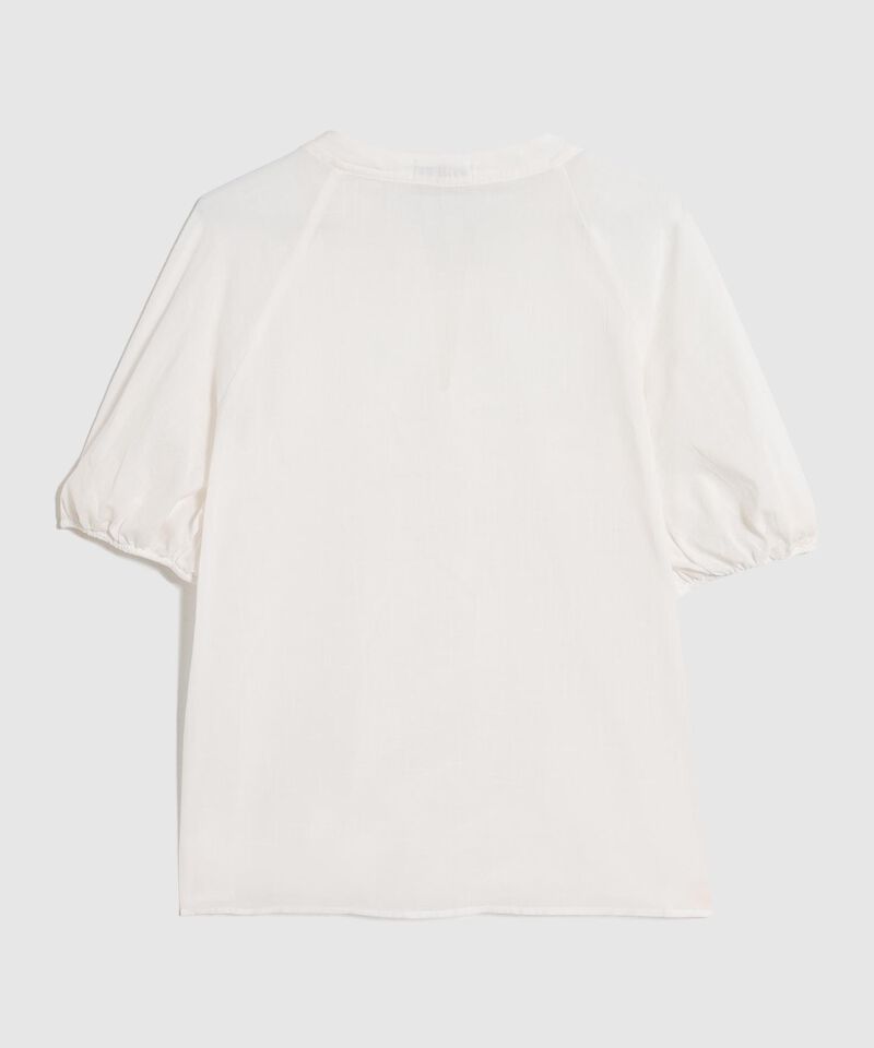 Blusa Unicolor Con Nudo En Cuello 