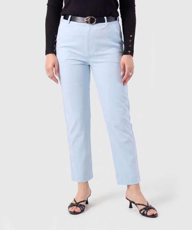 Pantal&oacute;n Unicolor con Pasadores Para Mujer