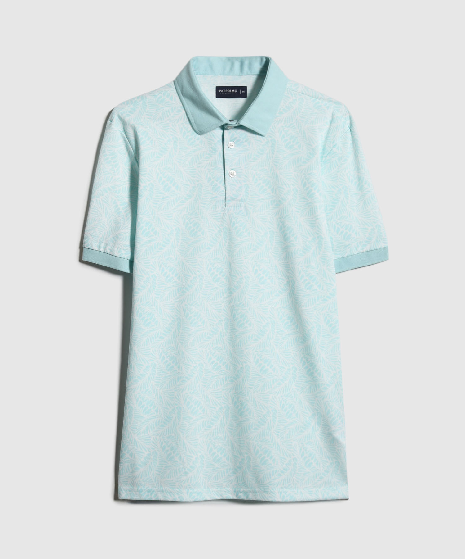 Polo Estampada, Cuello Máquina Con Puños Tejidos