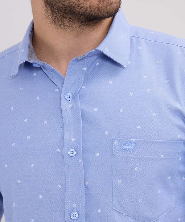 Camisa Manga Corta Estampada Con Bolsillo