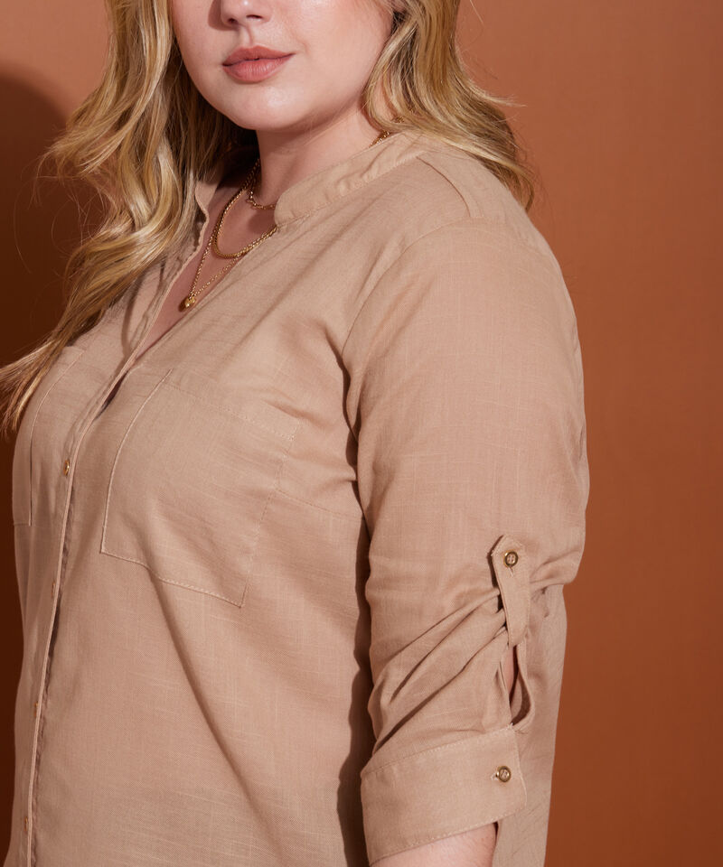 Blusa Manga 3/4 Cuello Neru Unicolor 