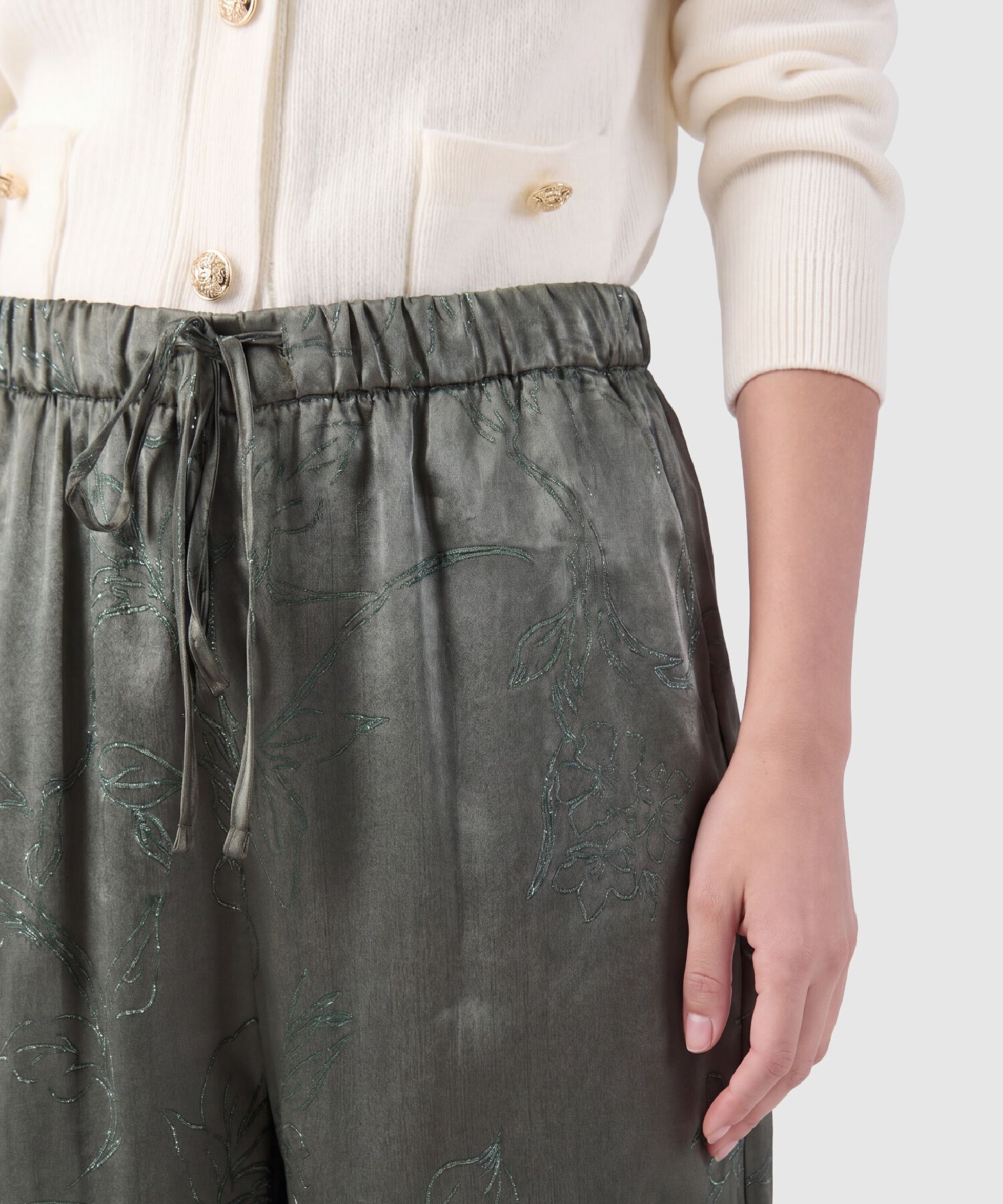Pantal&oacute;n Estampado Fluido Para Mujer