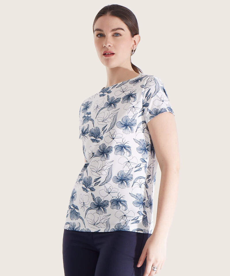 Camiseta Manga Corta Cuello Redondo Estampada