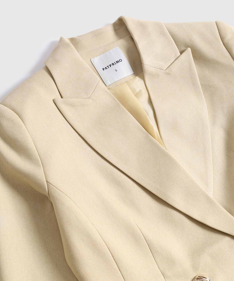 Blazer Doble Botonadura Y Solapa Para Mujer