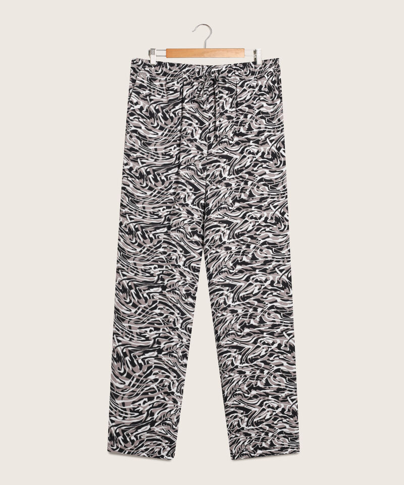 Pantalón Estampado Con Cintura