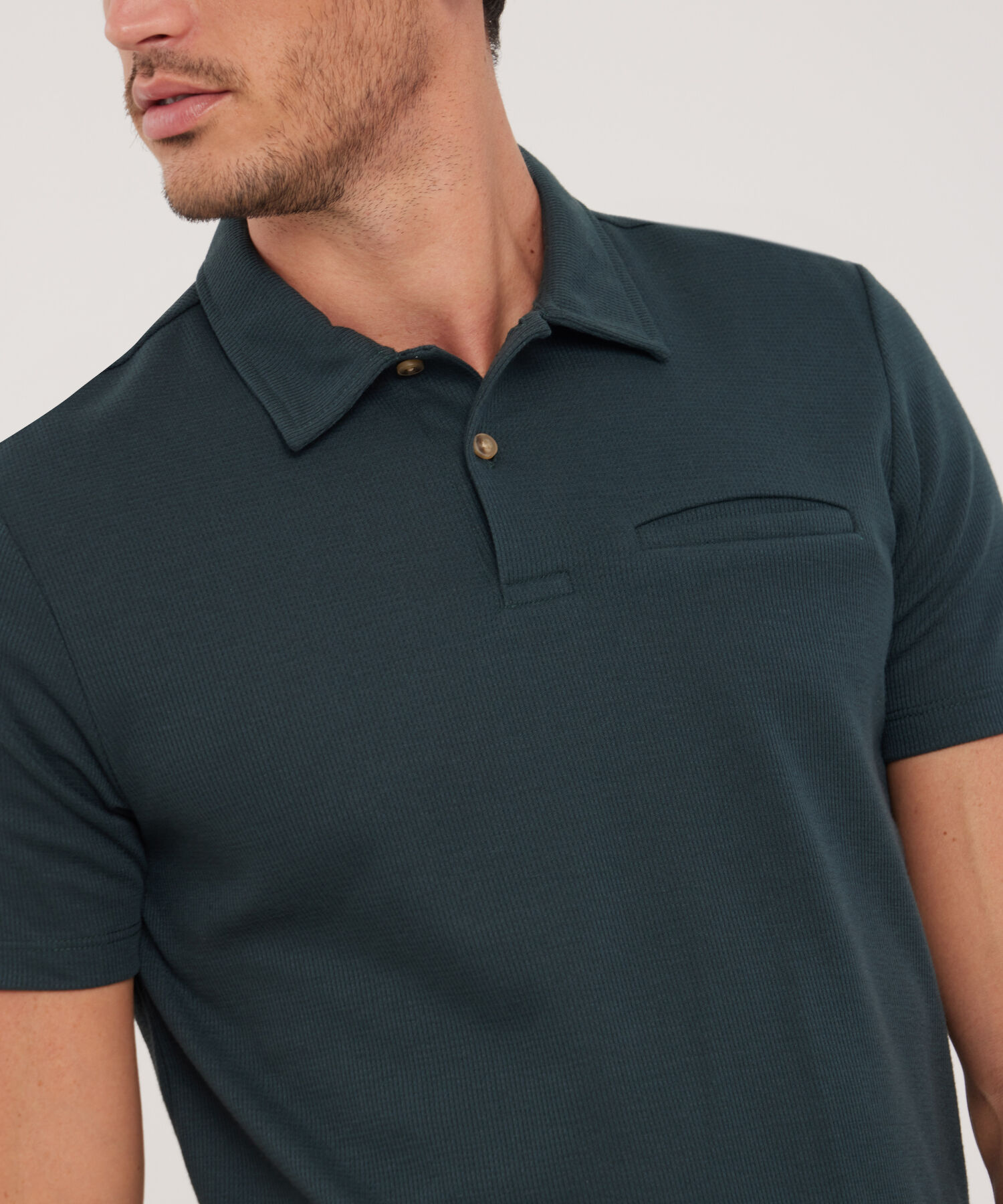 Polo Unicolor Cuello Maquina