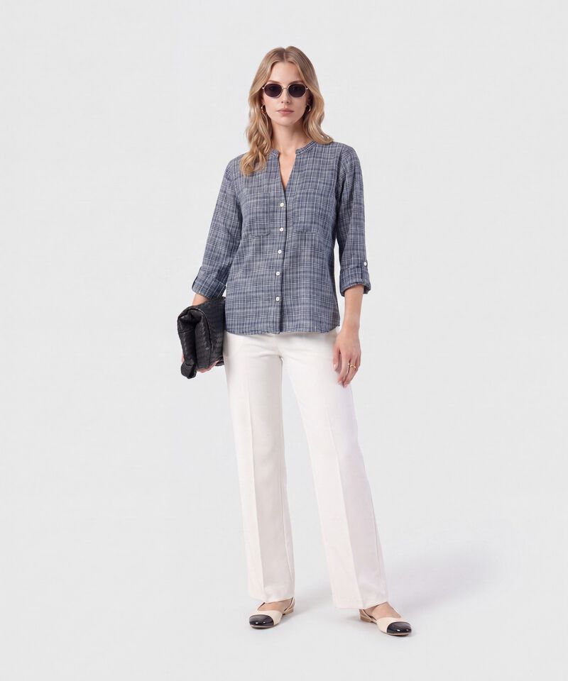 Blusa Cuello V Manga Larga Para Mujer