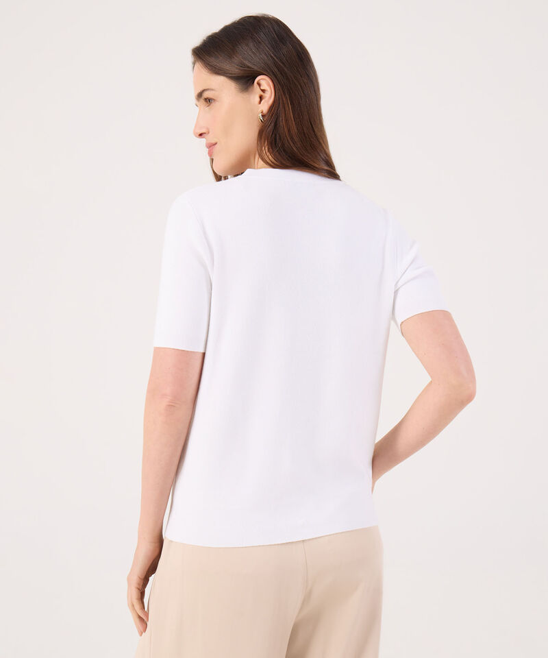 Camiseta Unicolor Con Botones