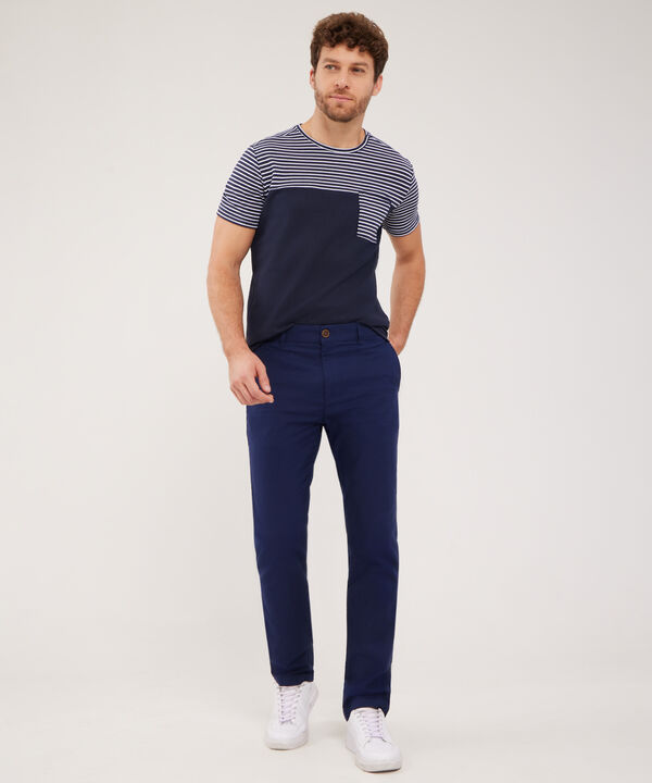 Pantalón Chino Sin Prenses, Bolsillos Diagonales y De Ribete image number null