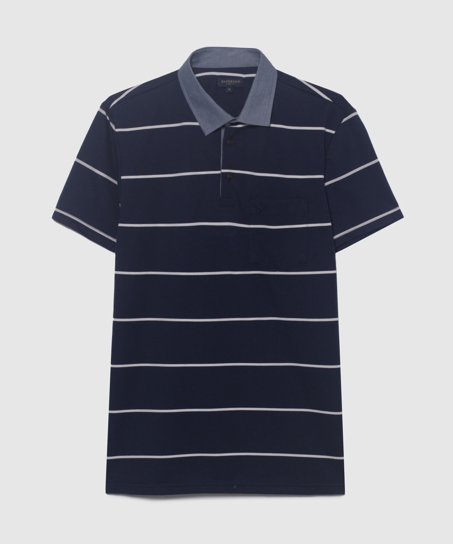 Polo , Cuello Duro En Contraste Con Bolsillo, Silueta Slim Fit, Cítrico Marinero