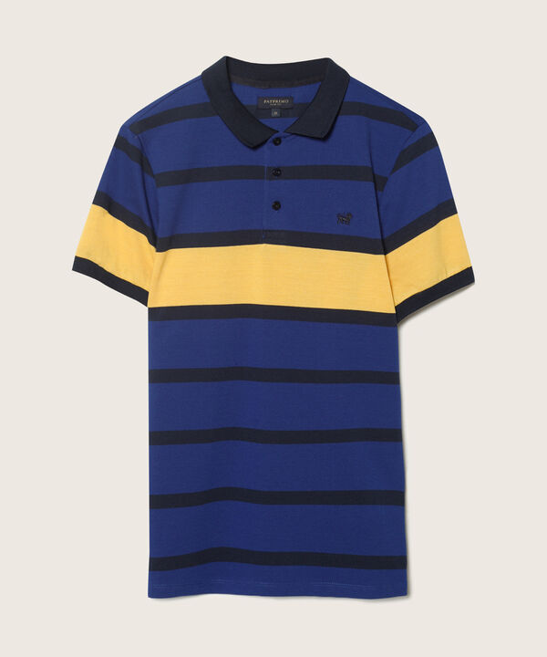 Polo Preteñida, Cuello Y Puños Tejidos, Silueta Slim Fit Blanco