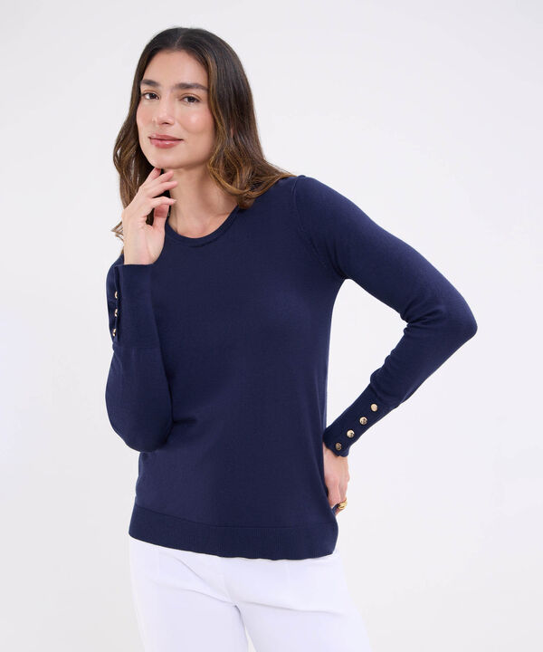 Saco unicolor  con botones en puño para mujer image number null