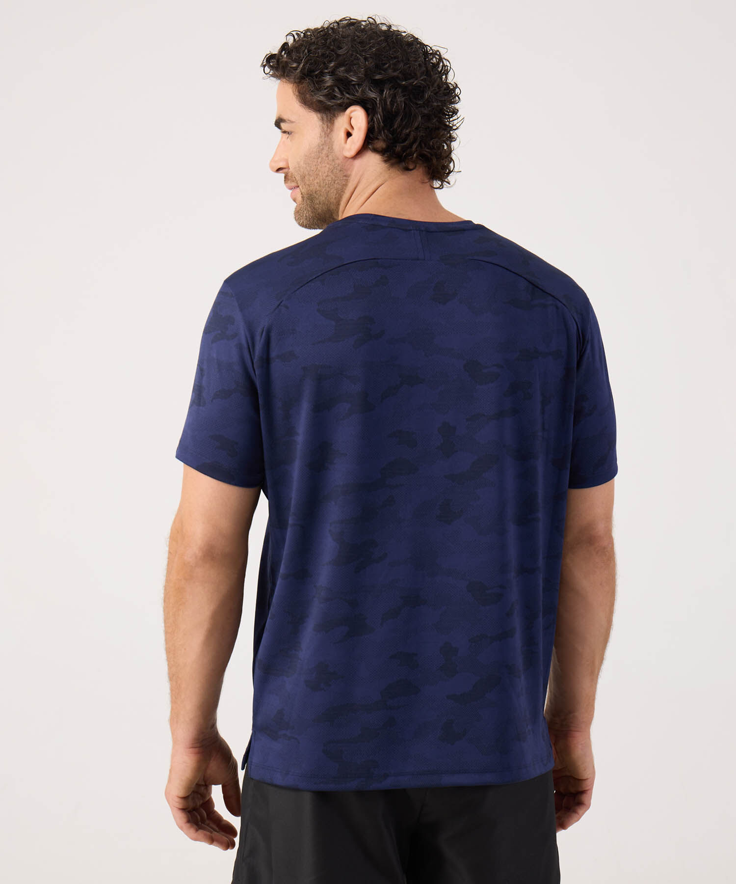 Camiseta Manga Corta Unicolor Texturizada