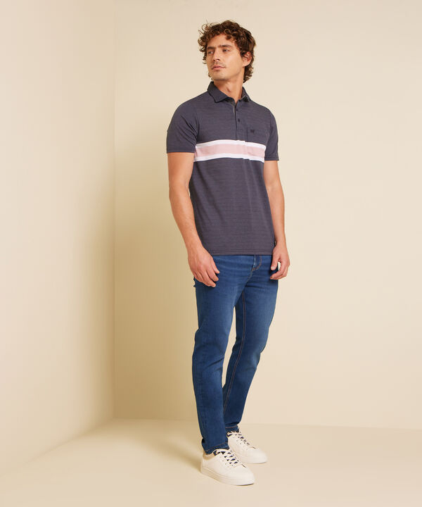 Polo Preteñida Cuello Maquina, Regular Fit