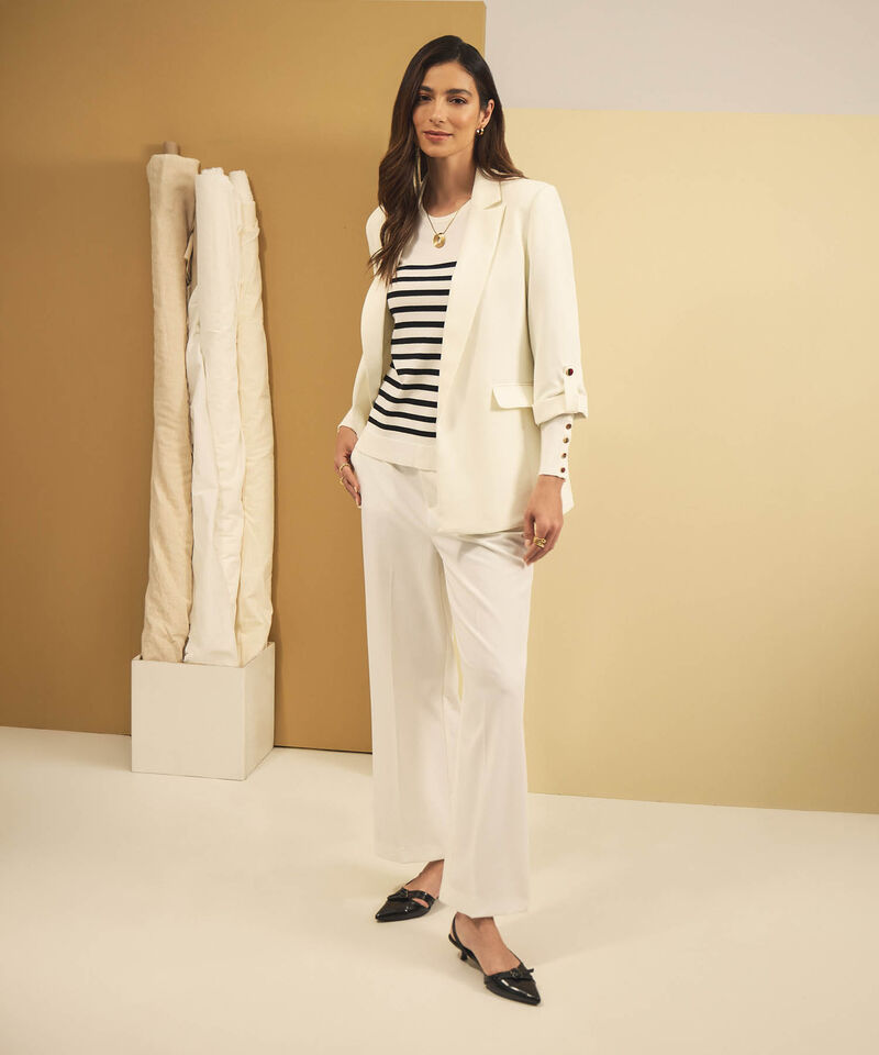 Blazer Casual Manga Larga Mujer