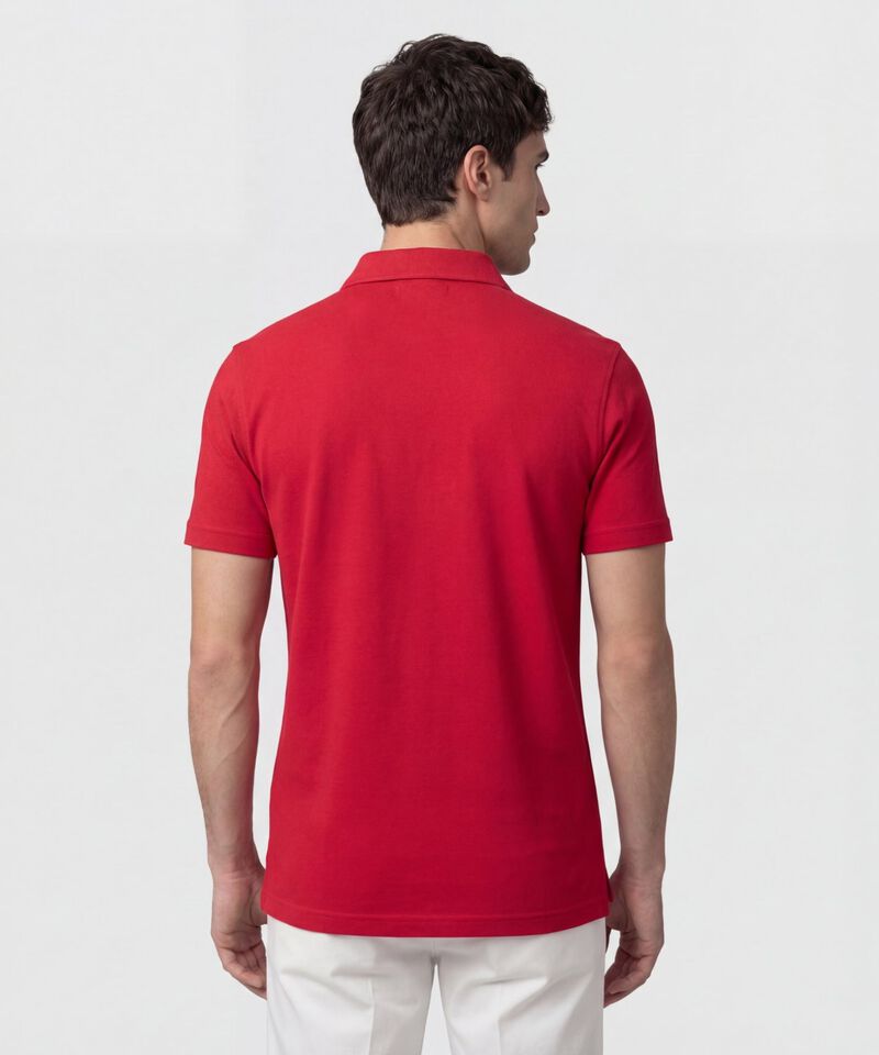 Polo Unicolor, Cuello Duro Con Bolsillo Y Silueta Regular Fit