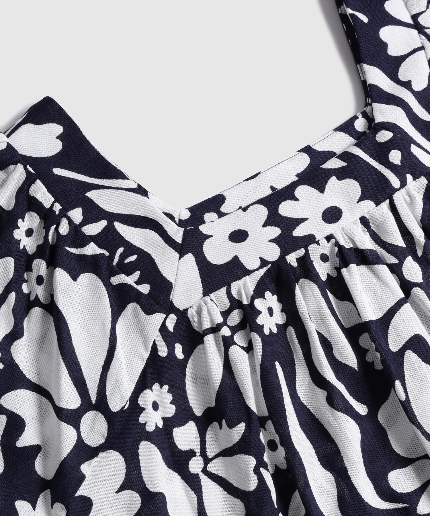 Blusa Estampada Con Escote Cuadrado 