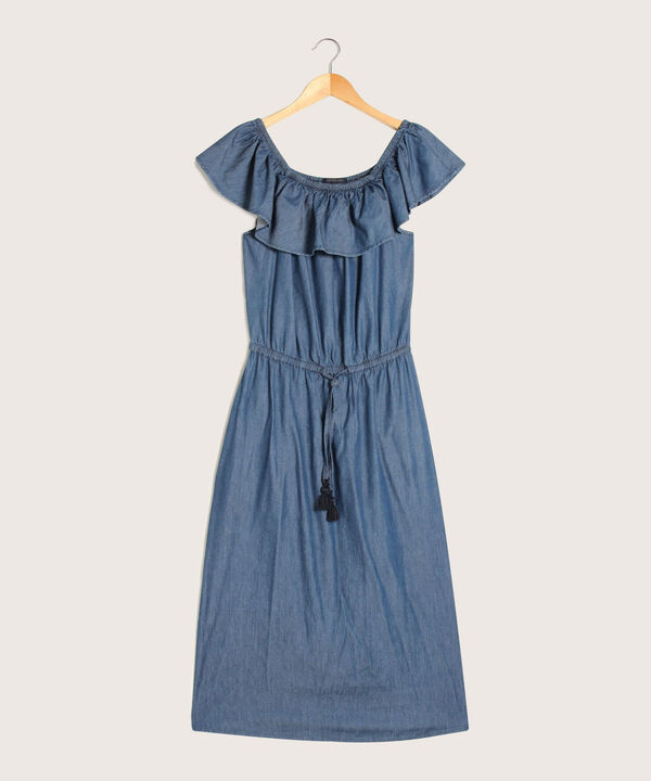 Vestido Midi Cuello Bandeja image number null