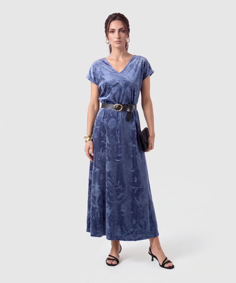 Vestido Largo Manga Sisa Para Mujer