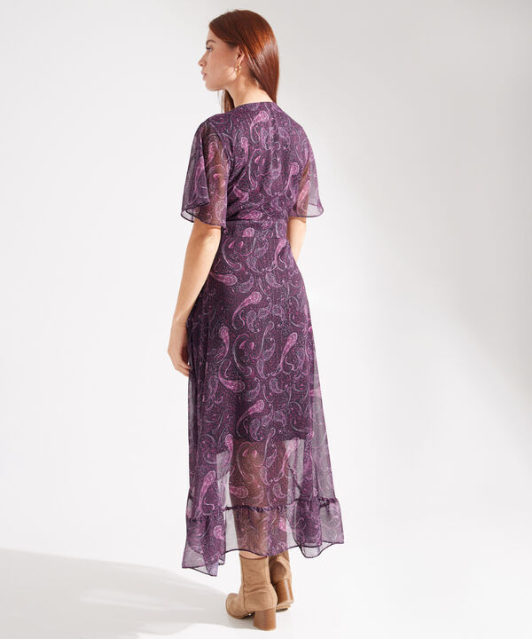 Vestido Estampado Con Boleros