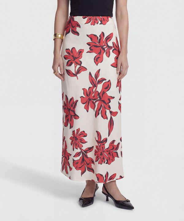 Falda Maxi de Corte Sesgado para Mujer