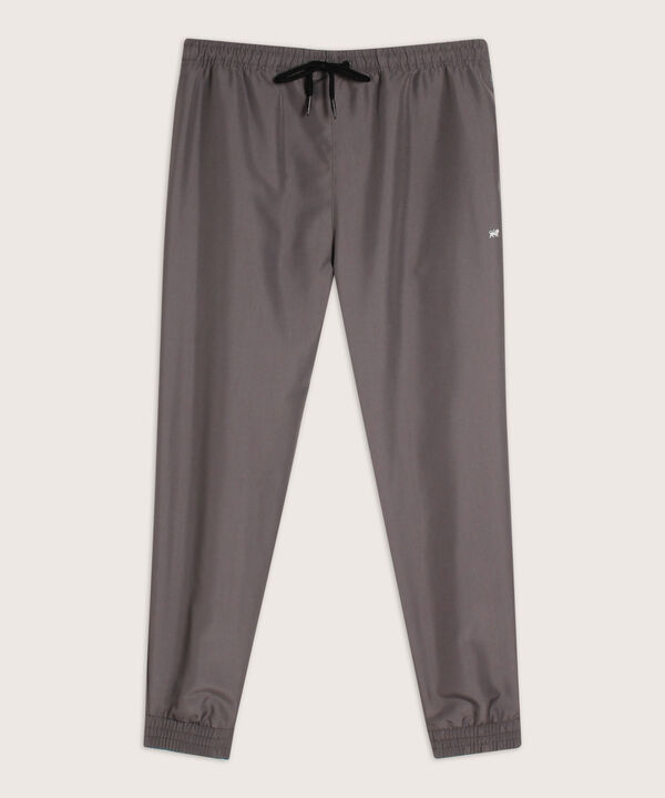 Pantalón Jogger Plano Unicolor Con Cortes Contraste, Bolsillos Laterales, Cordón Ajustable Y Elástico Interno, Sport Líneas