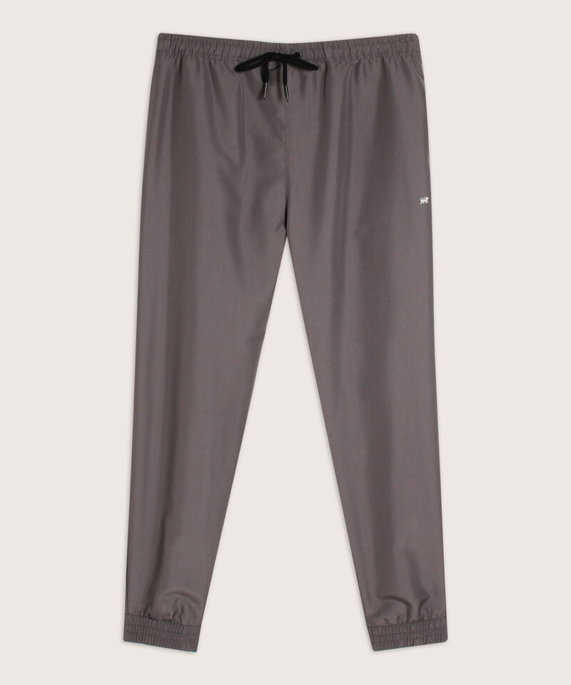Pantalón Jogger Plano Unicolor Con Cortes Contraste, Bolsillos Laterales, Cordón Ajustable Y Elástico Interno, Sport Líneas
