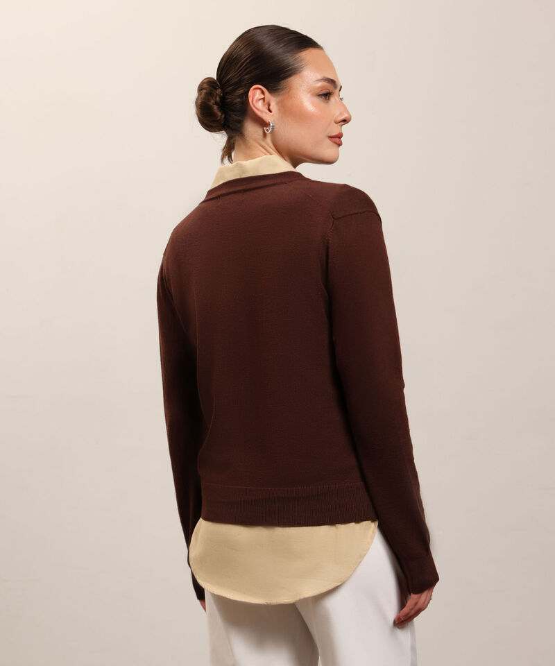 Saco Tipo Cardigan Unicolor 